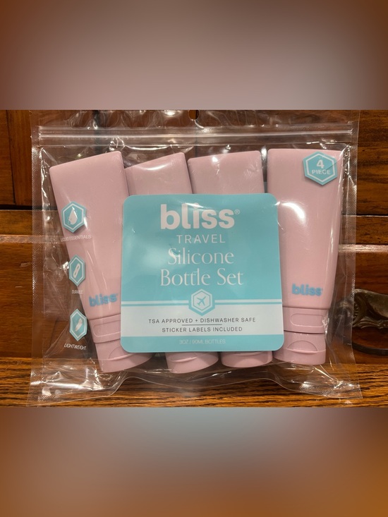 Handbags - bliss Travel Silicone Bottle Set – 4 Piece – Pink – TSA Approved